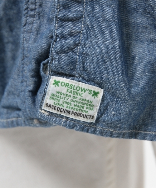 orSlow（オアスロウ）の「Πorslow×BEAMS BOY / ロング ワーク シャツ（シャツ/ブラウス・レディース・ホワイト/ブルー・ONE SIZE）」の5枚目の写真
