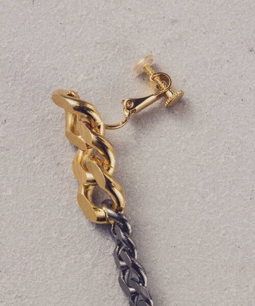 and cloud（アンドクラウド）の「Gradation Long Earring L / Single（イヤリング・レディース・ブラック/シルバー/イエローゴールド/シルバー系その他/ゴールド系その他・FREE）」の8枚目の写真