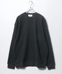 Low gauge Moss stitch Oversize Sweatshirt/ローゲージ 鹿の子編み オーバーサイズ トレーナー