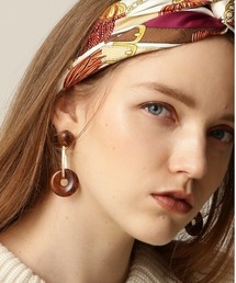 ダブルリングドロップピアス