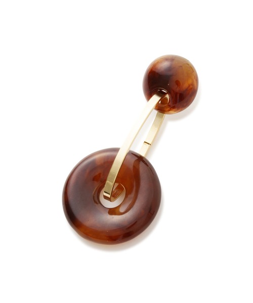 PINKY&DIANNE（ピンキーアンドダイアン）の「ダブルリングドロップピアス（ピアス（両耳用）・レディース・ブラック/ブラウン・ONE SIZE）」の4枚目の写真