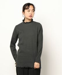 Samansa Mos2 | スタンドネックメローリブカットソー(Tシャツ/カットソー)