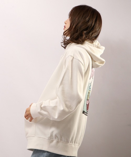 VISION STREET WEAR（ヴィジョンストリートウェア）の「VISION STREET WEAR シューズイラスト＆コミックキャラ 裏毛プルオーバーパーカー（パーカー・メンズ・パープル/チャコールグレー/チャコール/アイボリー/ホワイト/グリーン・LL/L/M）」の15枚目の写真