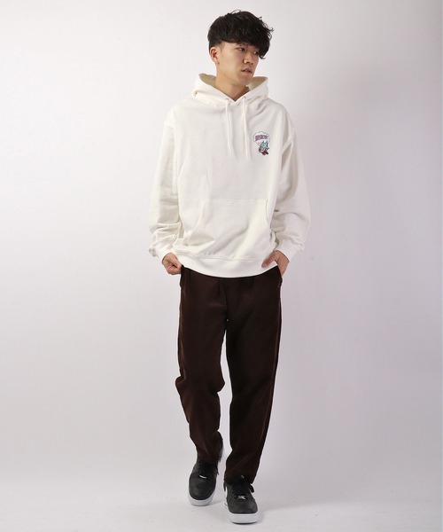 VISION STREET WEAR（ヴィジョンストリートウェア）の「VISION STREET WEAR シューズイラスト＆コミックキャラ 裏毛プルオーバーパーカー（パーカー・メンズ・パープル/チャコールグレー/チャコール/アイボリー/ホワイト/グリーン・LL/L/M）」の21枚目の写真