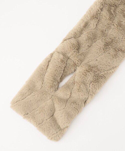 ANY（エニィ）の「【洗える】エコファーサシコミ マフラー（マフラー・レディース・黄土色系/ベージュ系・F）」の3枚目の写真