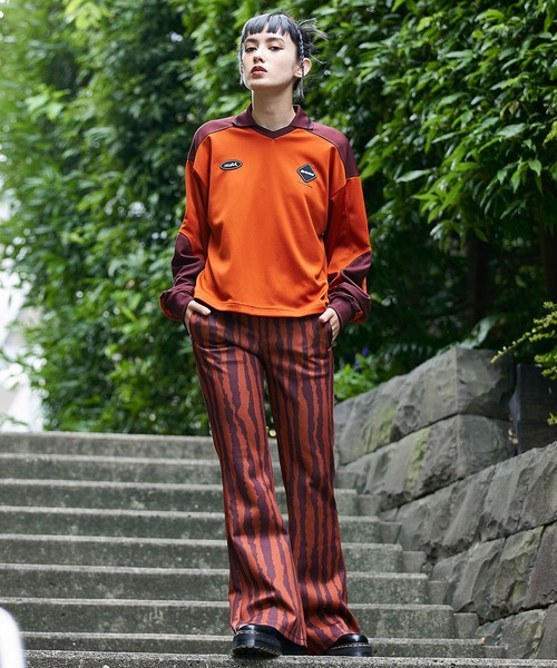 X-girl（エックスガール）の「X-girl × F.C.Real Bristol GAME SHIRTS（シャツ/ブラウス・レディース・ブラック/オレンジ・MEDIUM/SMALL）」の3枚目の写真