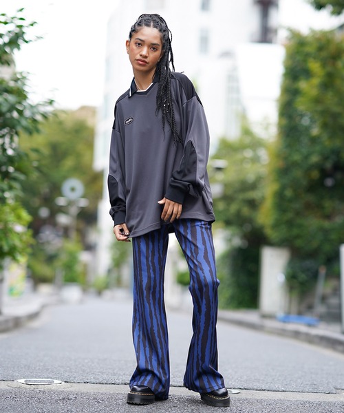 X-girl（エックスガール）の「X-girl × F.C.Real Bristol GAME SHIRTS（シャツ/ブラウス・レディース・ブラック/オレンジ・MEDIUM/SMALL）」の14枚目の写真