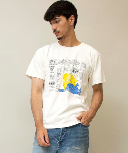 Johnbull（ジョンブル）の「【GOOD ROCK SPEED×JOHNBULL】ショートスリーブTシャツ(CARNAVAL)（Tシャツ/カットソー・メンズ・ホワイト/チャコールグレー/ベージュ・SMALL/MEDIUM/LARGE/X-LARGE）」の4枚目の写真