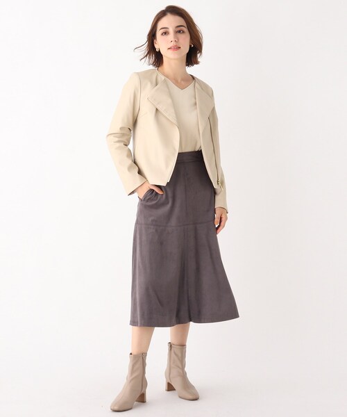 index（インデックス）の「◆シンセティックレザージャケット【WEB限定サイズ】（ライダースジャケット・レディース・ブラック/ナチュラル/チャコールグレー・36/38/40/42）」の13枚目の写真