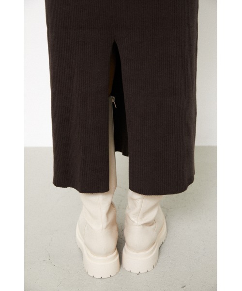 LAGUA GEM（ラグアジェム）の「FIT RIB LONG KNIT OP（ワンピース・レディース・ブラック/ブラウン・SMALL/MEDIUM）」の6枚目の写真