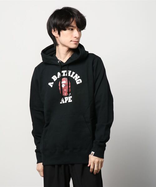 A BATHING APE（アベイシングエイプ）の「WEB限定/COLOR CAMO COLLEGE PULLOVER HOODIE M BAPEC（パーカー・メンズ・ブラック×パープル/グレー系その他3/グレー系その他7/ブラック×ブルー/ブラック×レッド/グレー系その他2・X-LARGE/MEDIUM/XXX-LARGE/SMALL/LARGE/XX-LARGE）」の17枚目の写真