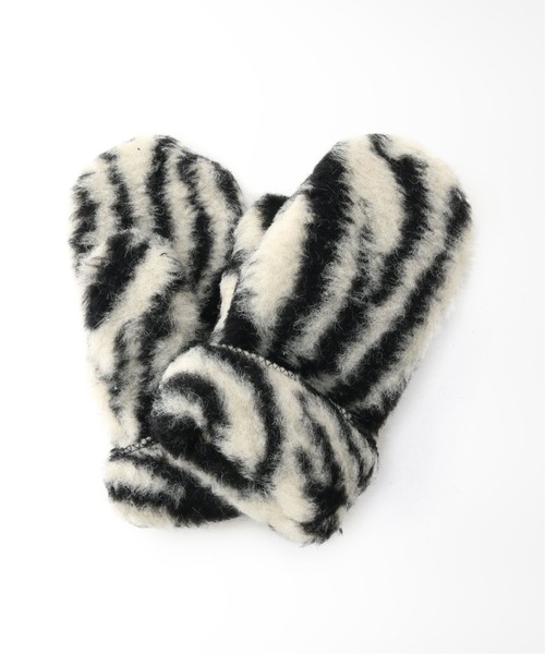COLD BREAKER(コールドブレーカー)の「【COLD BREAKER/コールドブレイカー】freeze mittens wool pile(手袋・レディース・ホワイト/ライトグレー/その他・FREE)」の1枚目の写真