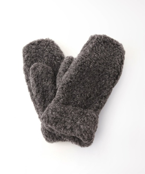 COLD BREAKER(コールドブレーカー)の「【COLD BREAKER/コールドブレイカー】freeze mittens wool pile(手袋・レディース・ホワイト/ライトグレー/その他・FREE)」の4枚目の写真