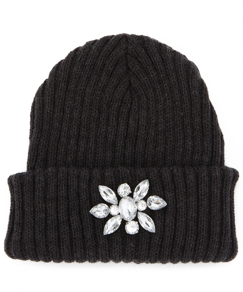 BEAUTY&YOUTH UNITED ARROWS(ビューティーアンドユースユナイテッドアローズ)の「BYSF Laube アクリルビジューニットキャップ2◆(ニットキャップ/ビーニー・レディース・ブラック/ダークグレー/ワインレッド・フリー)」の2枚目の写真