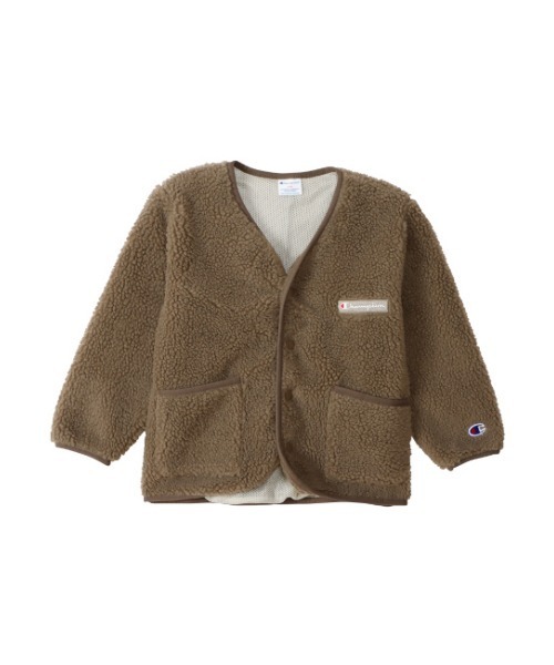 Champion(チャンピオン)の「【Champion/チャンピオン】キッズ キャンパス カーディガン(カーディガン/ボレロ・キッズ・ベージュ/アイボリー/ブラウン/オフホワイト・100/110/130/120/140)」の4枚目の写真