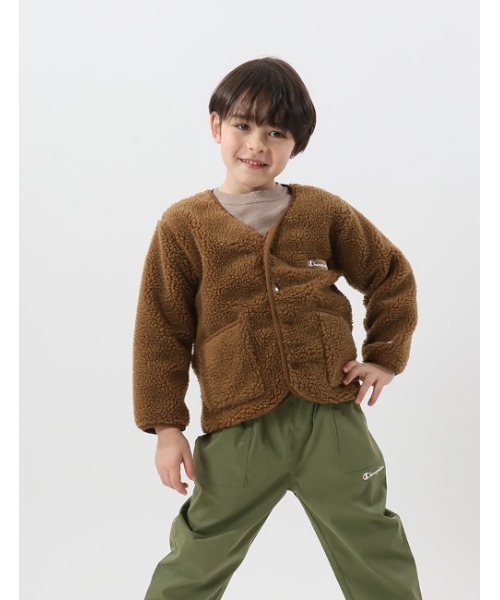 Champion(チャンピオン)の「【Champion/チャンピオン】キッズ キャンパス カーディガン(カーディガン/ボレロ・キッズ・ベージュ/アイボリー/ブラウン/オフホワイト・100/110/130/120/140)」の3枚目の写真