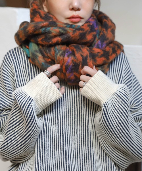 CHANEL ハウンドトゥース マフラー シャネル CHANEL MUFFLER