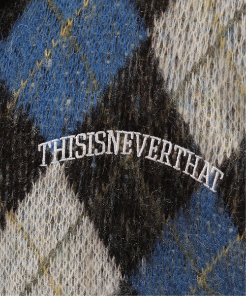 thisisneverthat(ディスイズネバーザット)の「【thisisneverthat / ディスイズネバーザット】ARGYLE CARDIGAN(カーディガン/ボレロ・メンズ・ブラック/ネイビー/ブラウン・MEDIUM)」の4枚目の写真
