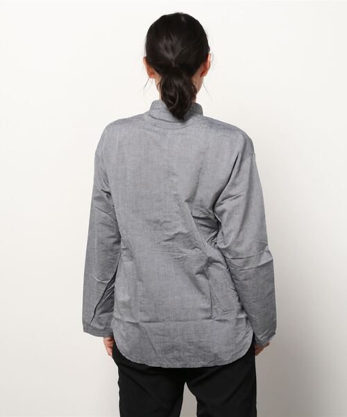 EEL（イール）の「EEL/イール　別注　チャコールヘンリー ロングスリーブ　21SS（シャツ/ブラウス・レディース・ブラック/ピンク・XS）」の4枚目の写真