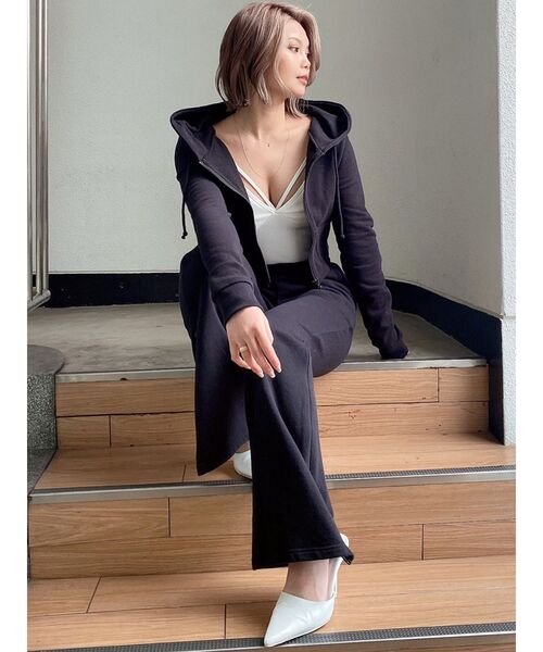 GYDA（ジェイダ）の「【セットアップ着用可】HEM ZIPUPスウェットフレアーパンツ（その他パンツ・レディース・ブラック/ベージュ/オフホワイト・FREE）」の20枚目の写真