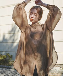 hinari | シアーバックスリットブラウス(シャツ/ブラウス)