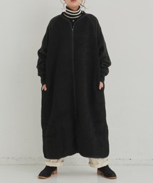 Libra Cue | ラグランスリーブボアコート(ノーカラーコート)