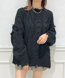 ダメージパッチワークニット【ZOZOTOWN限定アイテム】