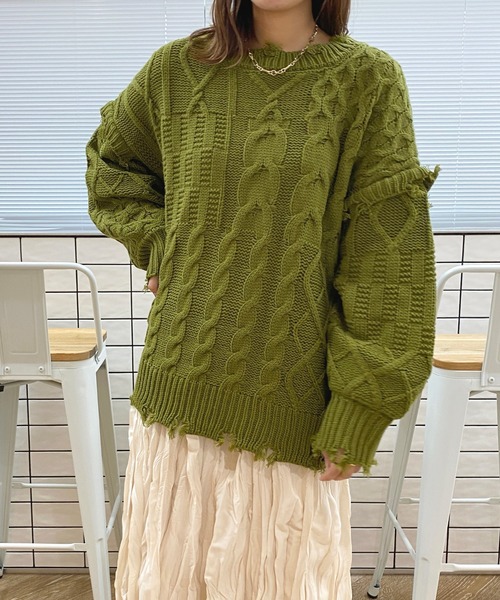 セール】ダメージパッチワークニット【ZOZOTOWN限定アイテム】（ニット