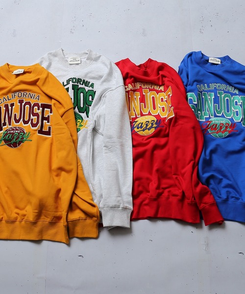 SPINNS（スピンズ）の「【ビッグシルエット】刺繍カレッジロゴ クルーネックスウェット（スウェット・メンズ・アッシュグレー/レッド/マスタード/ロイヤルブルー・ONESIZE）」の11枚目の写真