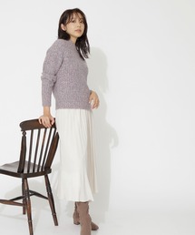 NATURAL BEAUTY BASIC | サテンプリーツスカート(スカート)