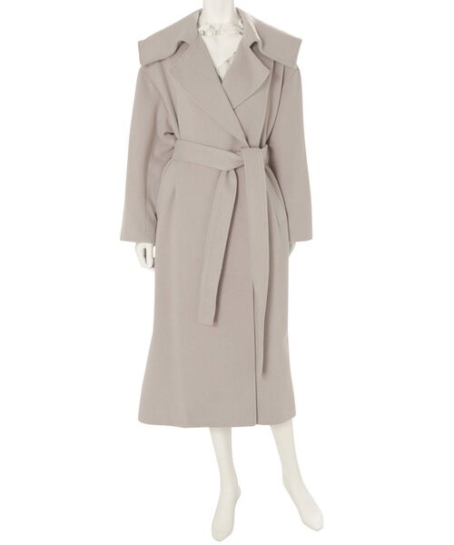 MERCURYDUO(マーキュリーデュオ)の「ウールセーラーカラーロングコート(チェスターコート・レディース・パープル/ベビーピンク/ダークブラウン・MEDIUM/SMALL)」の3枚目の写真