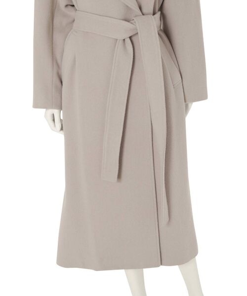 MERCURYDUO(マーキュリーデュオ)の「ウールセーラーカラーロングコート(チェスターコート・レディース・パープル/ベビーピンク/ダークブラウン・MEDIUM/SMALL)」の20枚目の写真