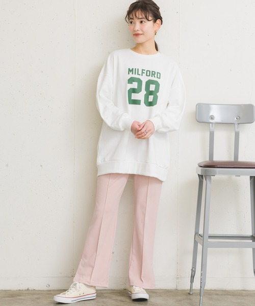 RETRO GIRL（レトロガール）の「セミフレアPT（スラックス・レディース・ライトブルー/ブラック/ダークグリーン/オフホワイト/オレンジ/ライトグリーン/ブルー/ライトピンク/パープル・FREE）」の12枚目の写真