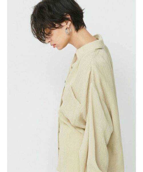 Ungrid(アングリッド)の「楊柳ビッグルーズシャツ(シャツ/ブラウス・レディース・オフホワイト/グリーン系その他/ピンク・FREE)」の20枚目の写真