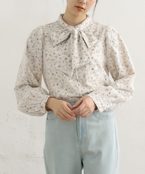 OLIVE des OLIVE（オリーブデオリーブ）の「ボウタイブラウス（シャツ/ブラウス・レディース・ホワイト/オフホワイト/アイボリー・FREE）」の16枚目の写真