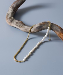 CALIFORNIA OUTFITTERS（カリフォルニア アウトフィッターズ）の「【LULKA（ルールカ）】ハーフチェーン淡水パールネックレス（ネックレス・メンズ）」