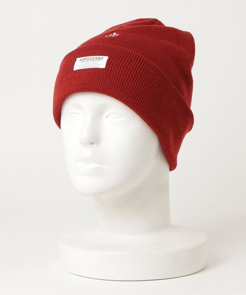 ACAPULCO GOLD（アカプルコゴールド）の「ACAPULCO GOLD / USAG BEANIE（ニットキャップ/ビーニー・メンズ・ブラック/ネイビー/レッド/イエロー/ヘザーグレー/チャコール・ONE SIZE）」の6枚目の写真