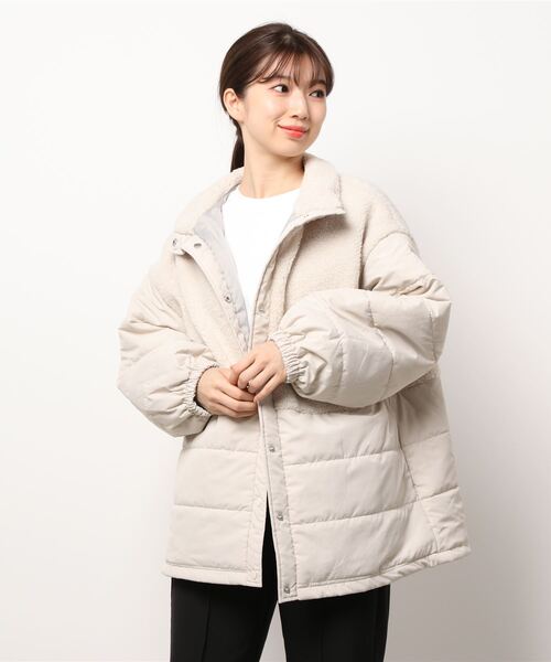 ehka sopo（エヘカソポ）の「ボアキルト切替ジャケット（その他アウター・レディース・ブラック/ブラウン/キナリ・ﾌﾘ-）」の8枚目の写真