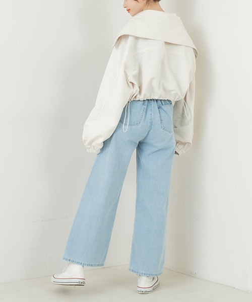 OLIVE des OLIVE（オリーブデオリーブ）の「ショート丈マウンテンパーカー（ブルゾン・レディース・ブラック/カーキ/アイボリー・FREE）」の6枚目の写真