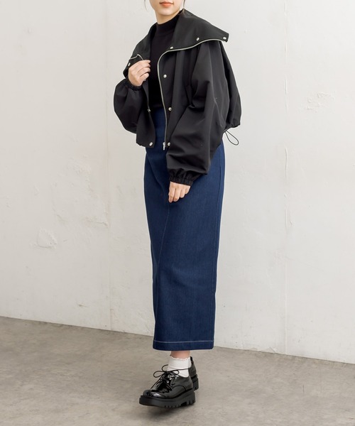 OLIVE des OLIVE（オリーブデオリーブ）の「ショート丈マウンテンパーカー（ブルゾン・レディース・ブラック/カーキ/アイボリー・FREE）」の18枚目の写真