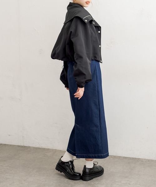 OLIVE des OLIVE（オリーブデオリーブ）の「ショート丈マウンテンパーカー（ブルゾン・レディース・ブラック/カーキ/アイボリー・FREE）」の19枚目の写真