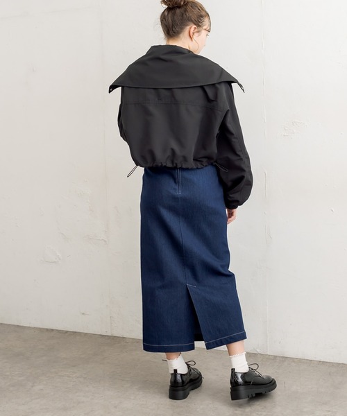 OLIVE des OLIVE（オリーブデオリーブ）の「ショート丈マウンテンパーカー（ブルゾン・レディース・ブラック/カーキ/アイボリー・FREE）」の20枚目の写真