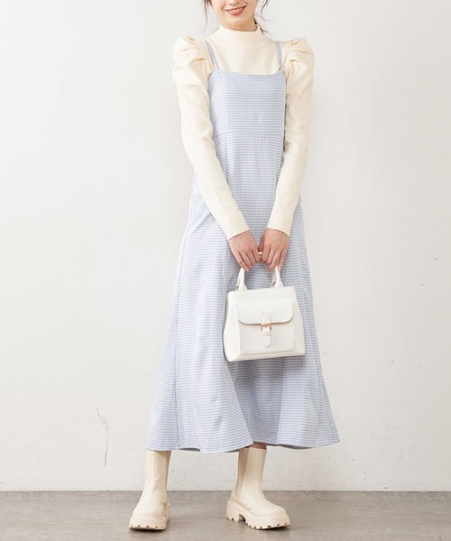 OLIVE des OLIVE（オリーブデオリーブ）の「ポケット付きショルダーバッグ（ショルダーバッグ・レディース・ライトグレー/ブラック/オフホワイト/ピンク・FREE）」の6枚目の写真