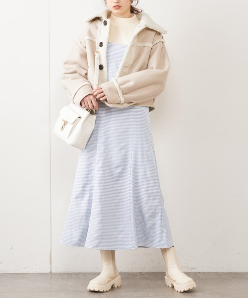 OLIVE des OLIVE（オリーブデオリーブ）の「ポケット付きショルダーバッグ（ショルダーバッグ・レディース・ライトグレー/ブラック/オフホワイト/ピンク・FREE）」の7枚目の写真