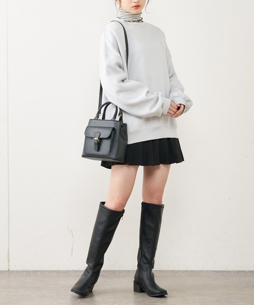 OLIVE des OLIVE（オリーブデオリーブ）の「ポケット付きショルダーバッグ（ショルダーバッグ・レディース・ライトグレー/ブラック/オフホワイト/ピンク・FREE）」の9枚目の写真