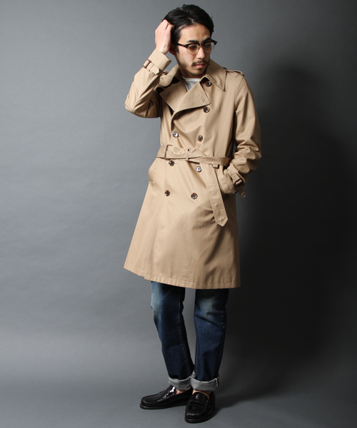 AMERICAN RAG CIE（アメリカンラグシー）の「AMERICAN RAG CIE 70/2ギャバ トレンチコート/114-AFN-M151-CO001（トレンチコート・メンズ・ブラック/ベージュ・1/2/3）」の14枚目の写真