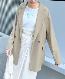 Wボタンテーラードジャケット 263697