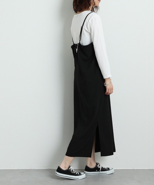 CIAOPANIC TYPY(チャオパニックティピー)の「【インナー付き】とろみキャミワンピース(ワンピース・レディース・ブラック/ベージュ・ONE SIZE)」の7枚目の写真