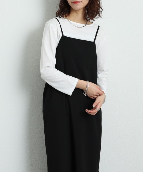 CIAOPANIC TYPY(チャオパニックティピー)の「【インナー付き】とろみキャミワンピース(ワンピース・レディース・ブラック/ベージュ・ONE SIZE)」の8枚目の写真