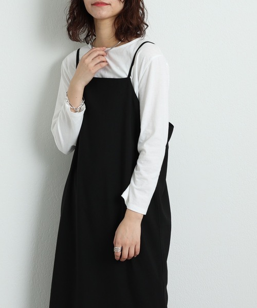 CIAOPANIC TYPY(チャオパニックティピー)の「【インナー付き】とろみキャミワンピース(ワンピース・レディース・ブラック/ベージュ・ONE SIZE)」の9枚目の写真